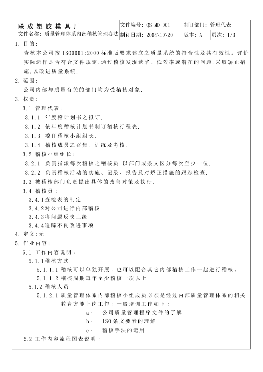 QSMD质量体系内部稽核管理办法.doc_第3页