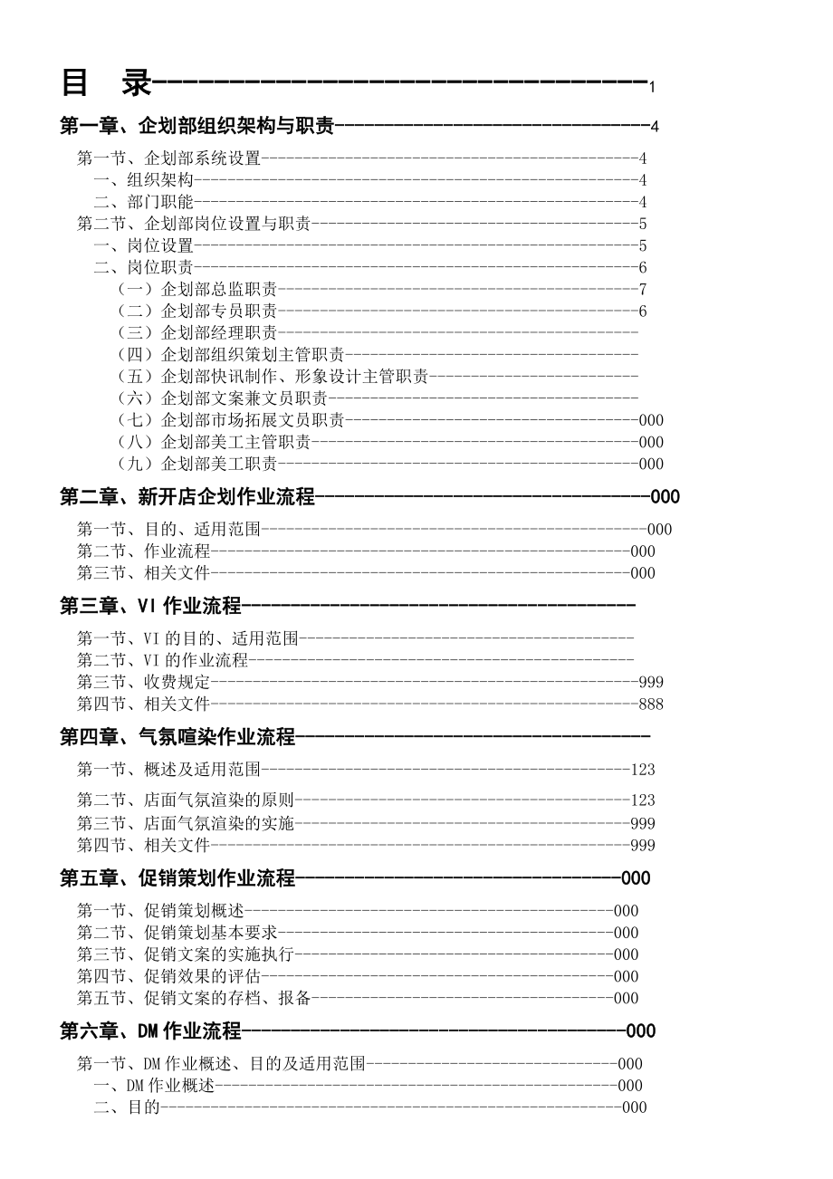 企划部组织架构和职责.docx_第1页