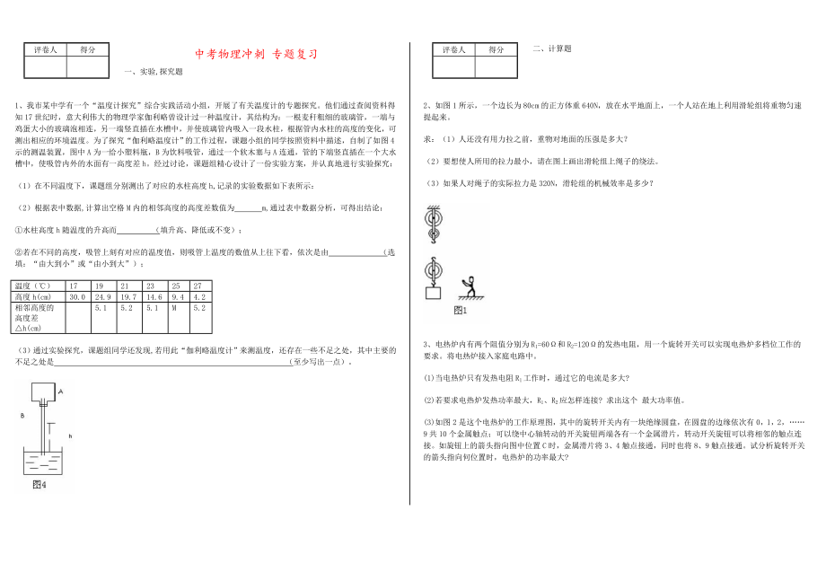 中考物理冲刺-专题复习.doc_第1页