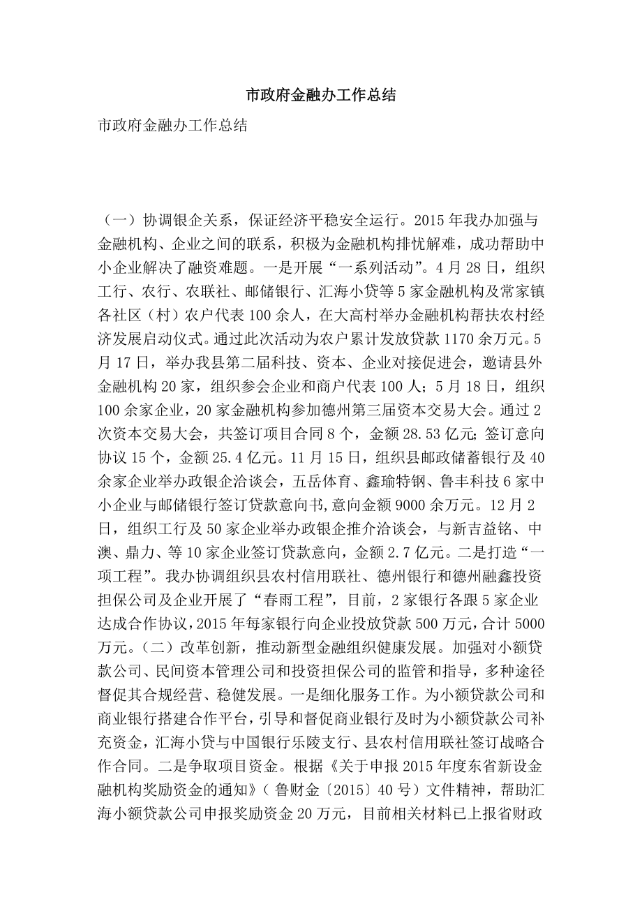 市政府金融办工作总结.doc_第1页