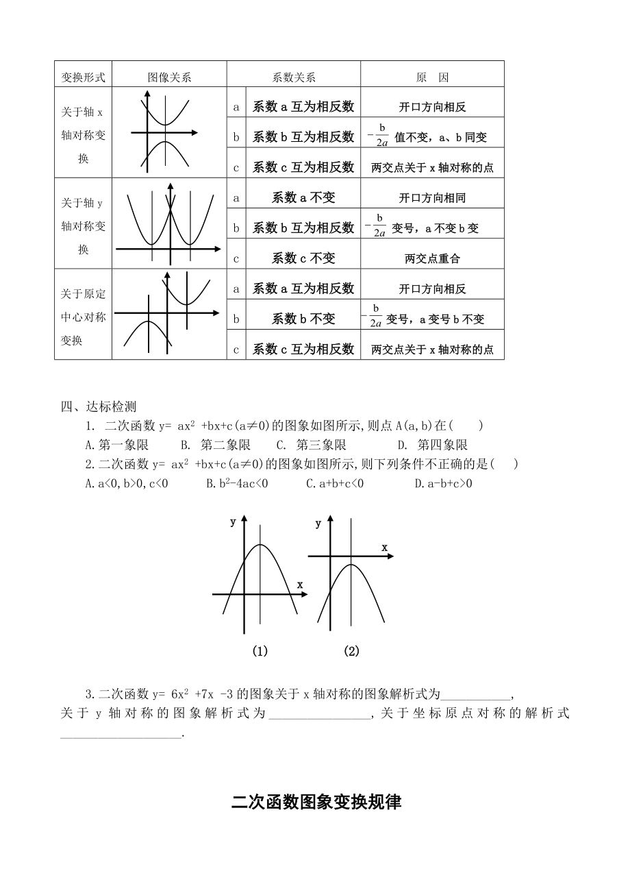 二次函数图像对称变换前后系数的关系专题.doc_第3页