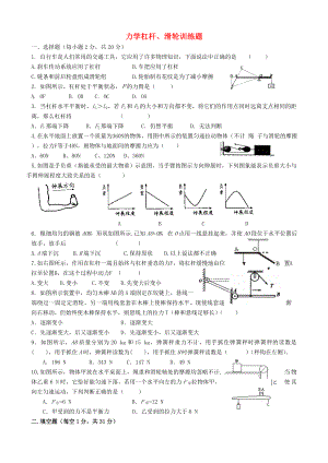 八年级物理(下册)-杠杆与滑轮训练题-粤教沪版.doc