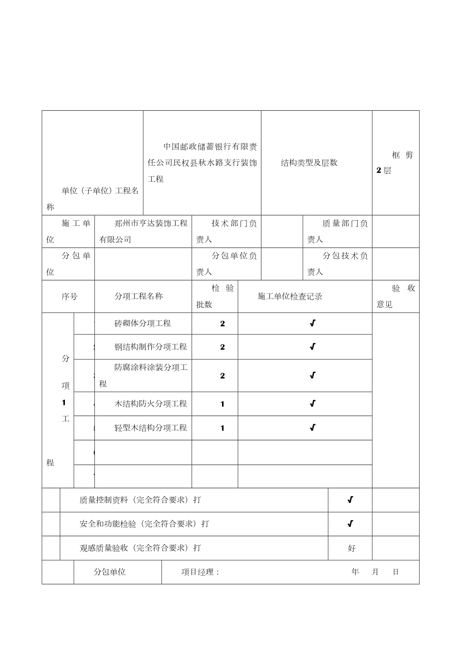 分部工程质量验收记录表.doc_第1页