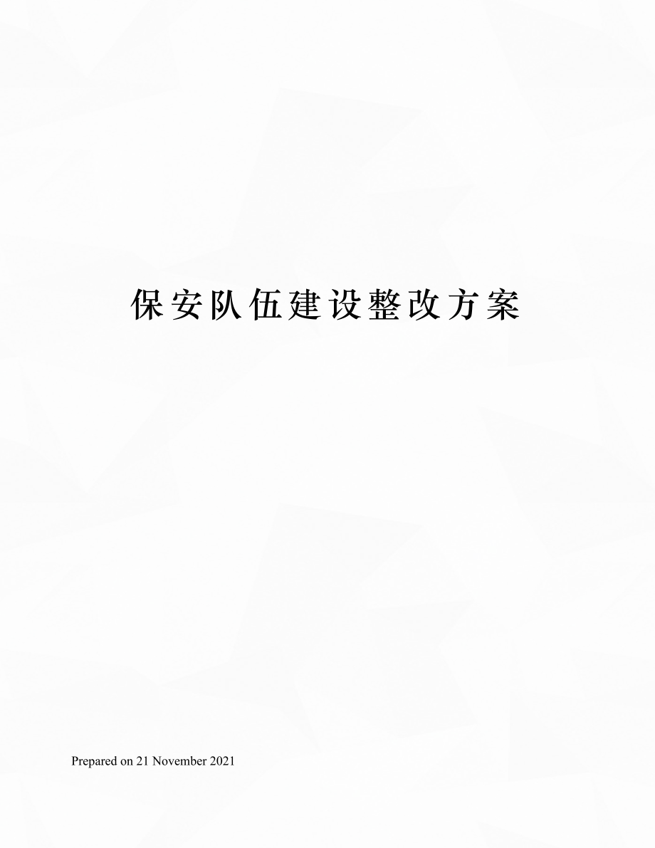 保安队伍建设整改方案.docx_第1页