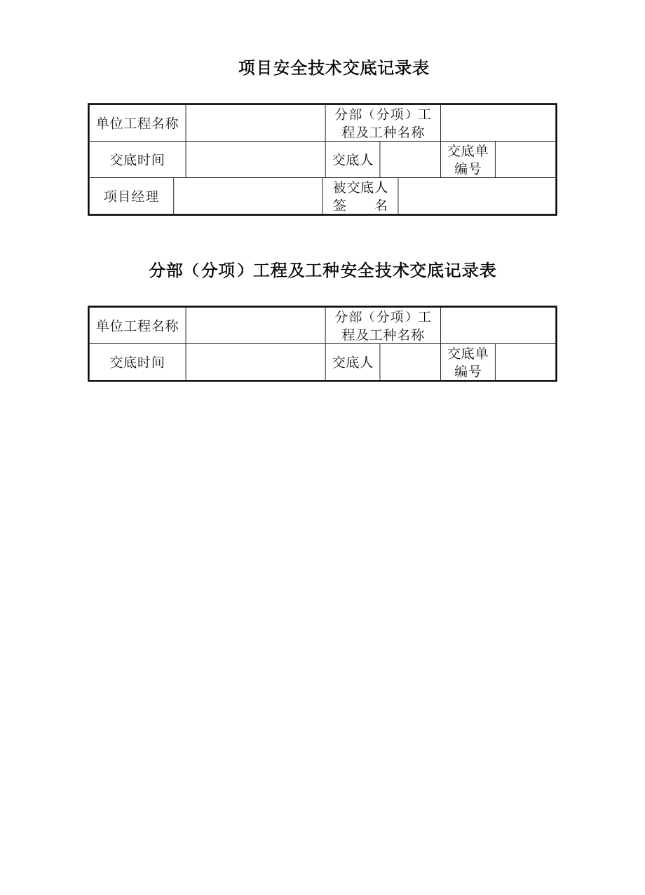 项目各类安全技术交底.doc_第1页