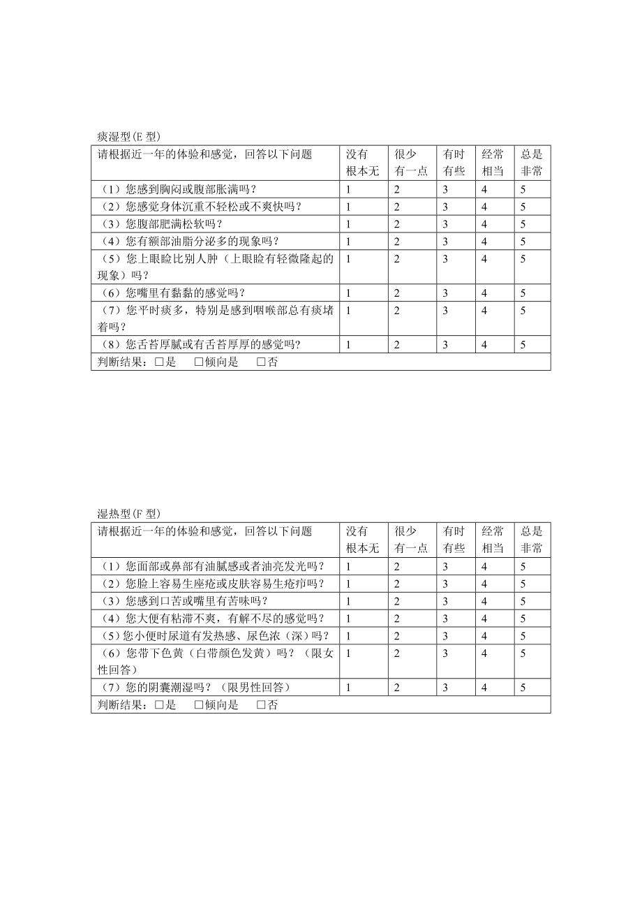 中医体质分类判定表.doc_第3页