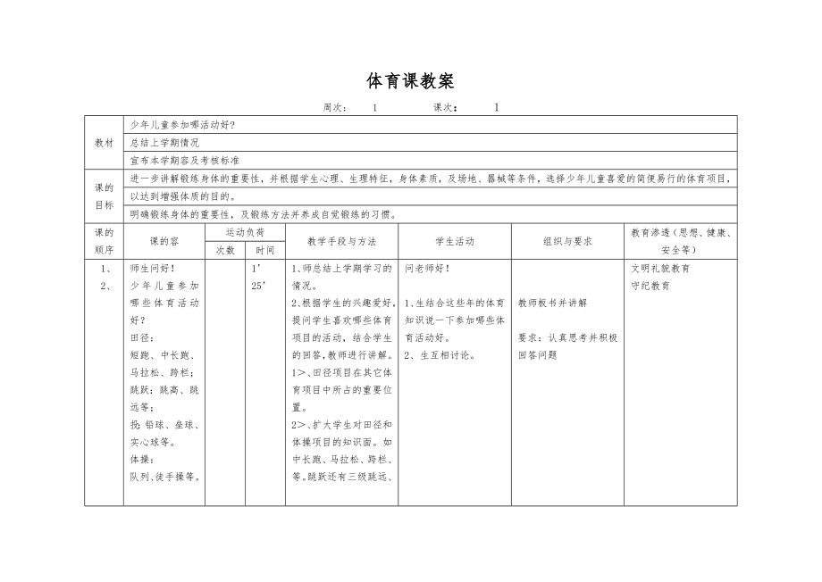 六年级上册体育教案(人教版).doc_第1页