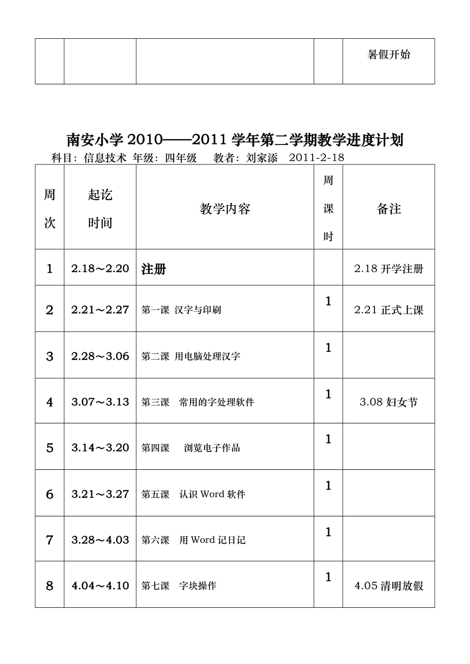 信息技术(下册)进度计划.doc_第3页