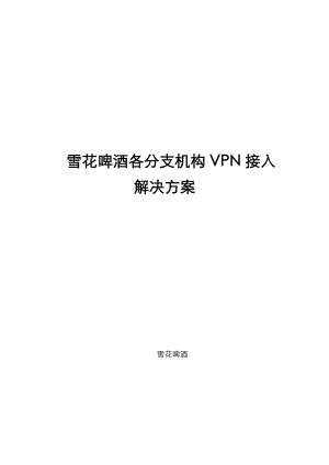 分支机构VPN建设方案.doc