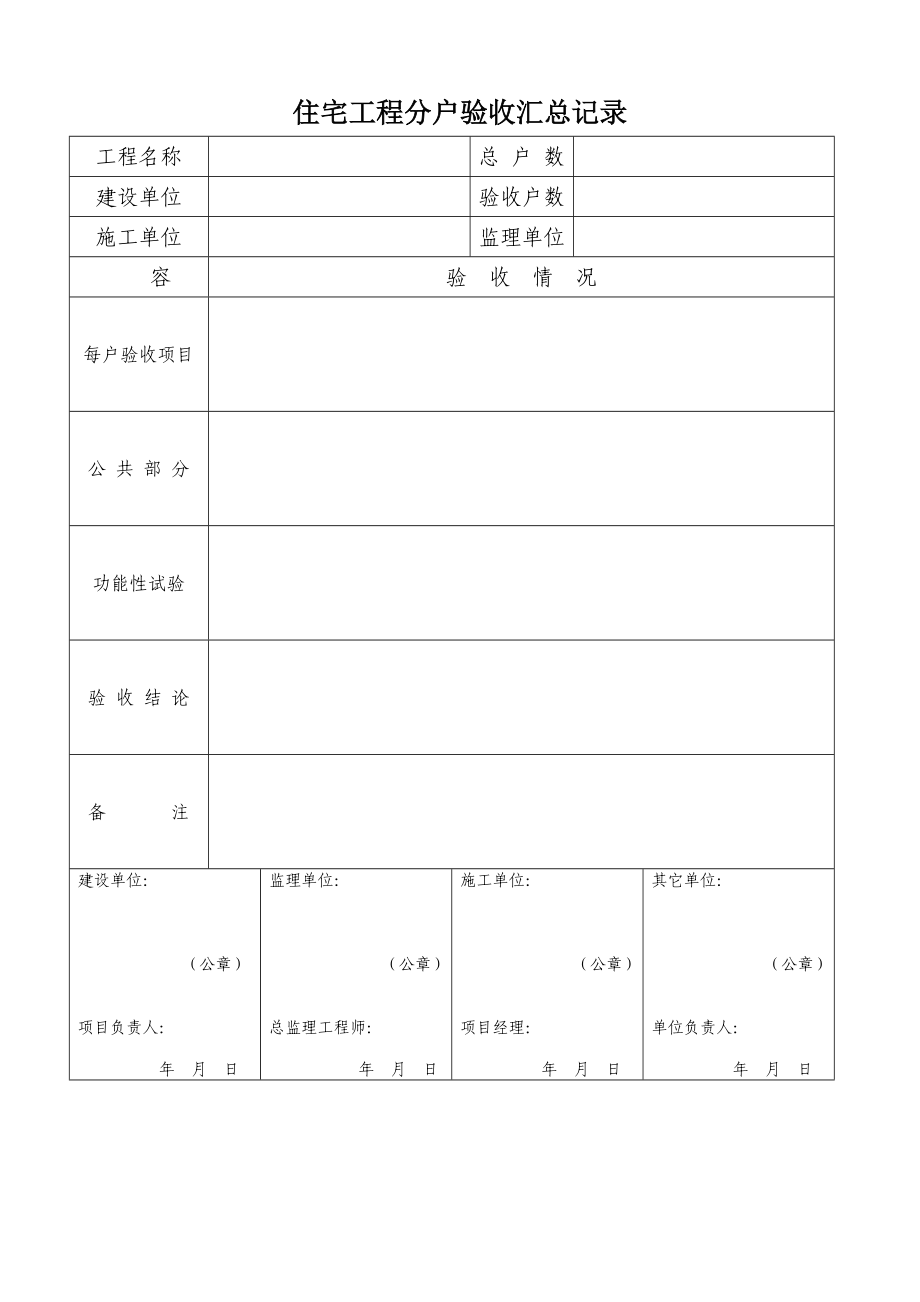 住宅工程质量分户验收检查表.doc_第1页