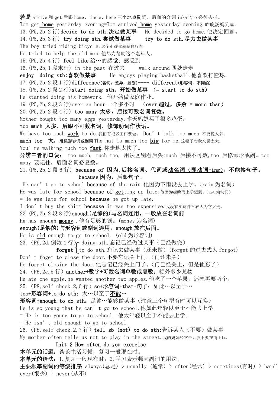 八年级上册英语知识点总结.docx_第2页