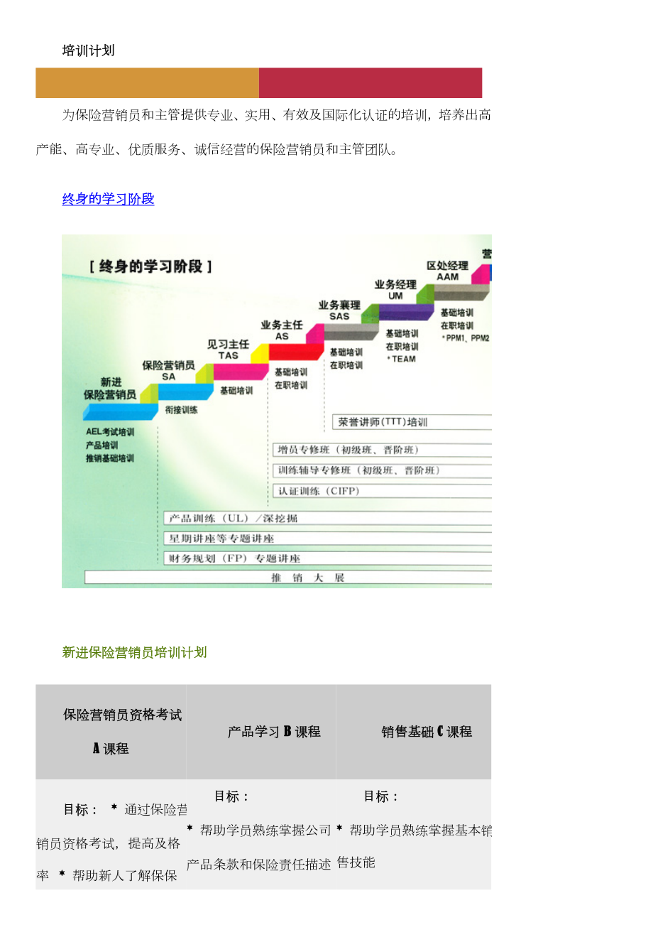 保险公司培训计划.doc_第1页