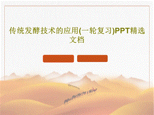 传统发酵技术的应用.ppt