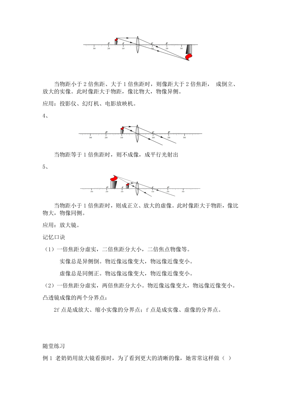 人教版八年级物理5.3凸透镜成像规律---知识点总结.docx_第3页