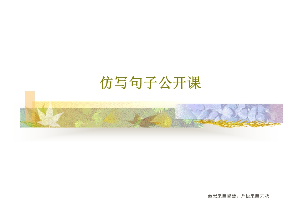 仿写句子公开课.ppt_第1页