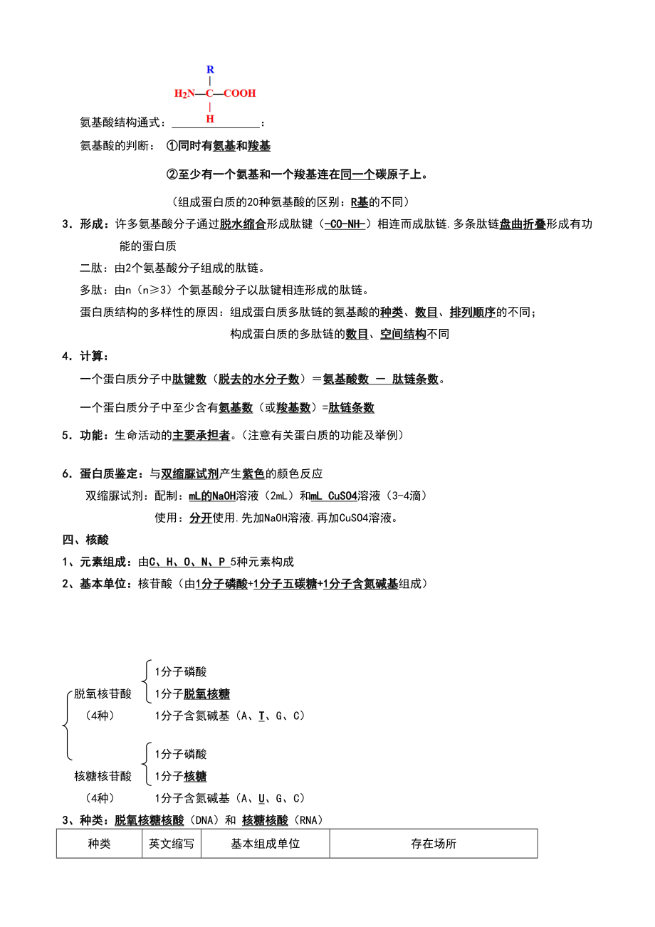 学业水平测试生物必背知识点汇总.doc_第3页