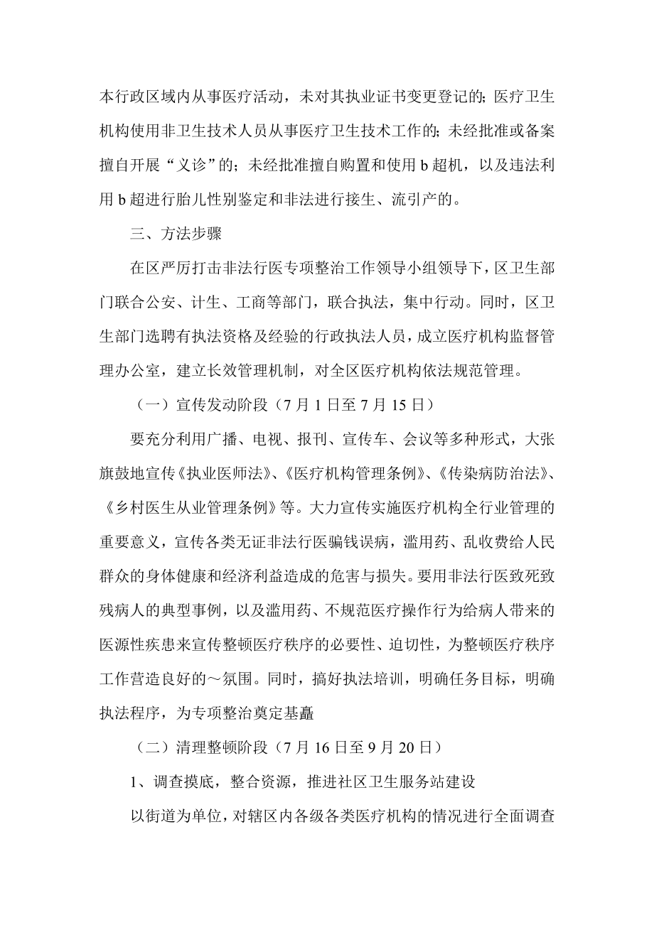 打击非法行医专项整治工作实施方案.doc_第2页