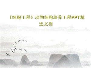 《细胞工程》动物细胞培养工程PPT精选文档.ppt