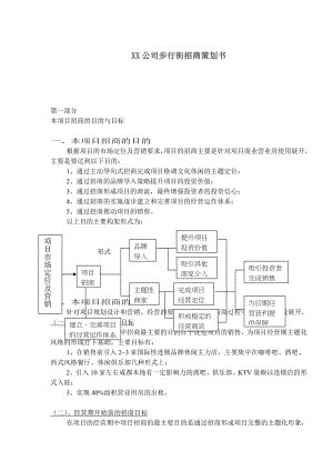 XX公司步行街招商策划书.doc