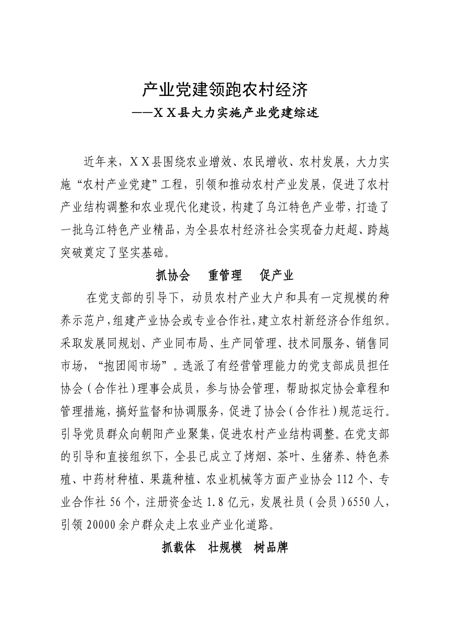 大力实施产业党建综述.doc_第1页