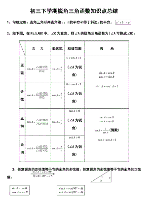 初中三角函数知识点总结.doc