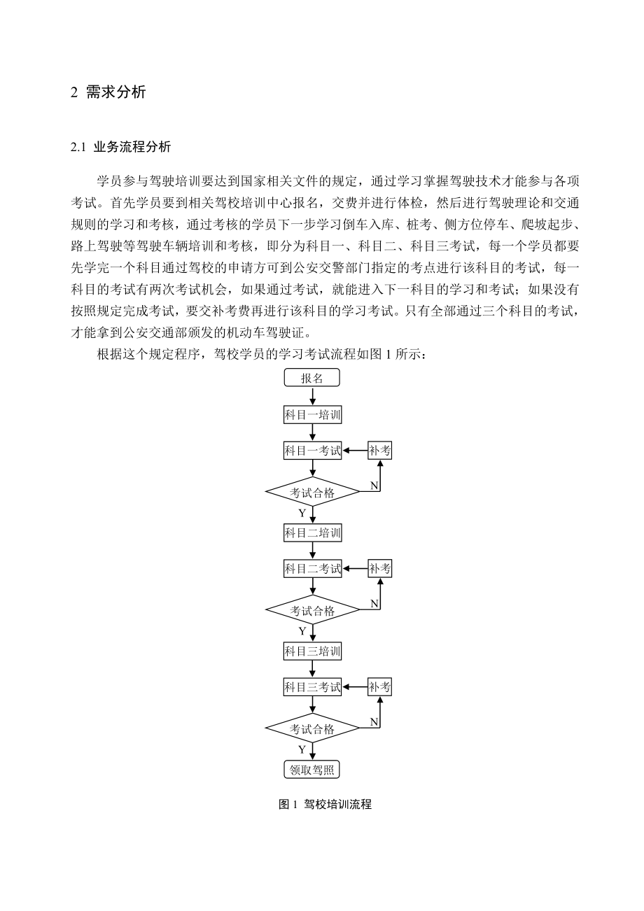 驾校培训管理系统的设计与实现需求分析样例.doc_第3页