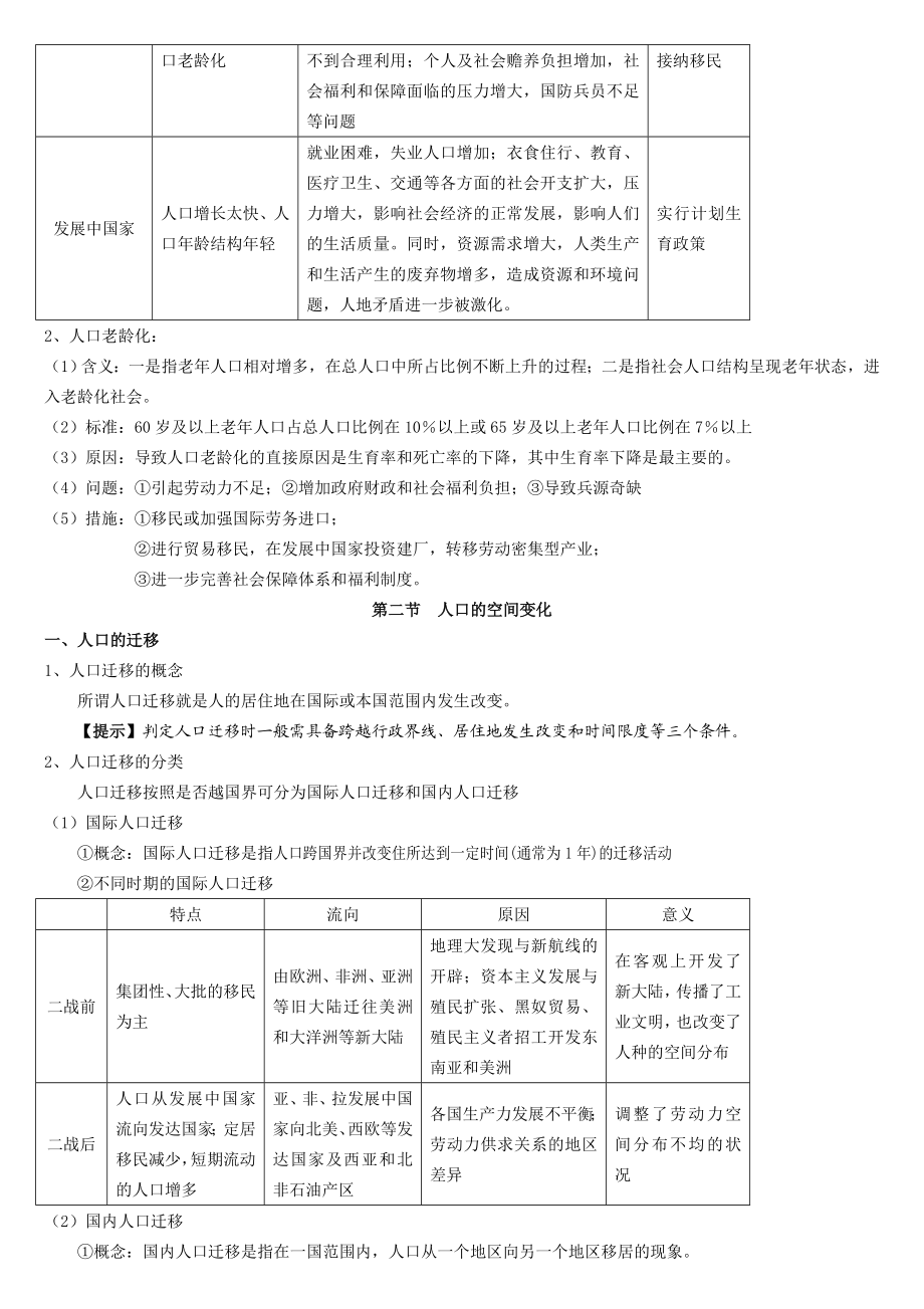 第一章__人口的变化知识点总结重点讲义资料.doc_第3页