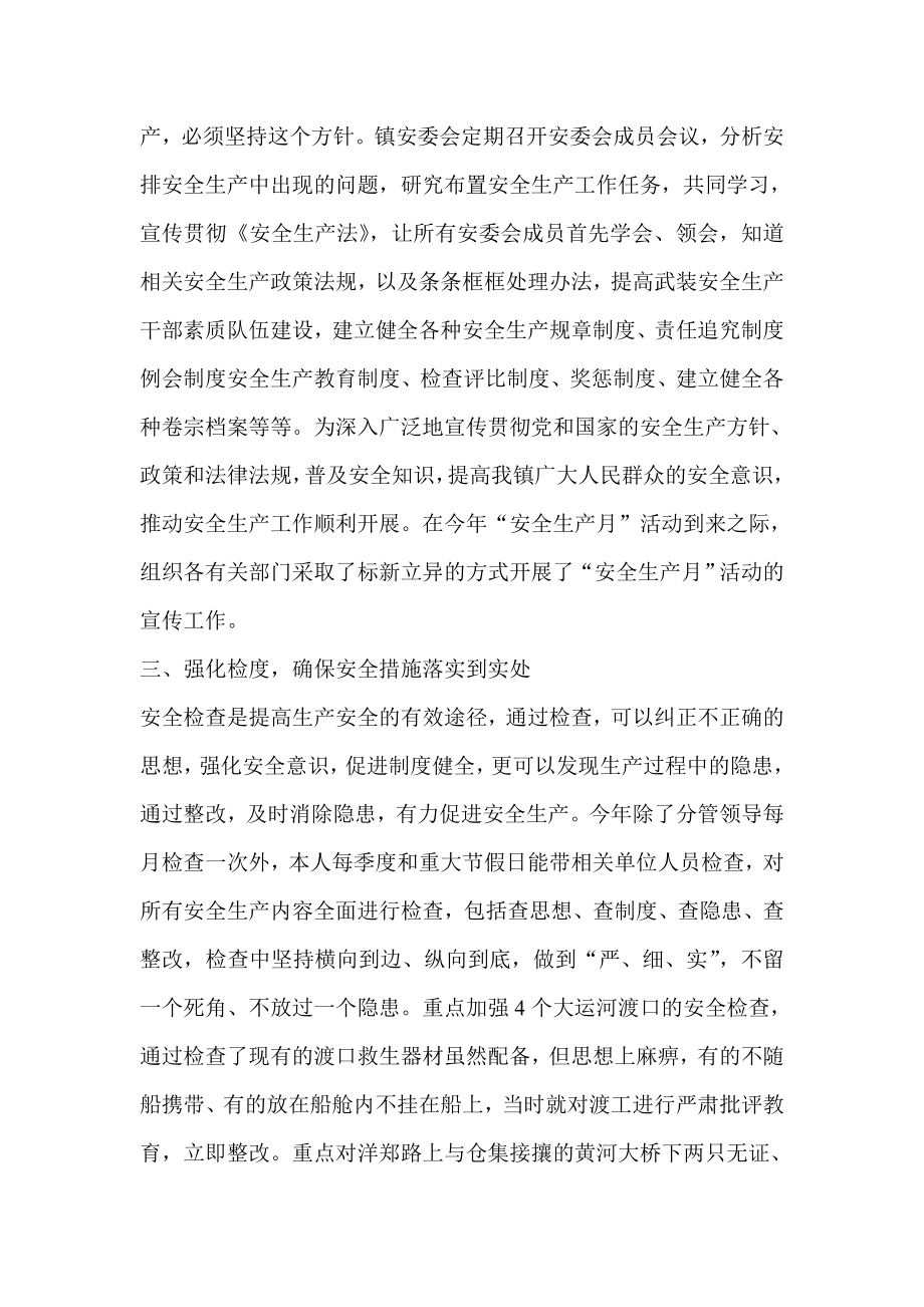 乡镇镇长安全生产工作述职报告述职报告.doc_第2页