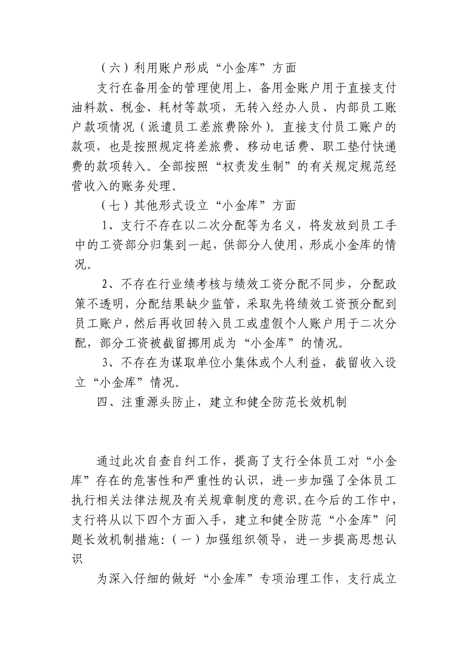 银行支行关于“小金库”专项治理工作总结.doc_第3页