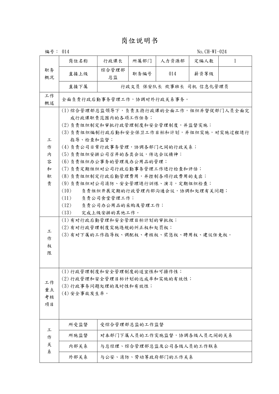 综合管理部部门职责说明书.doc_第3页