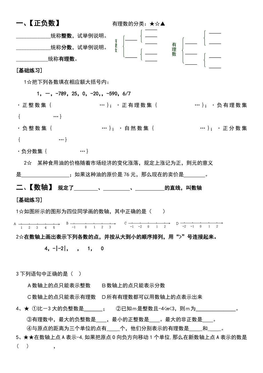 第一章有理数知识点归纳及典型例题.doc_第1页