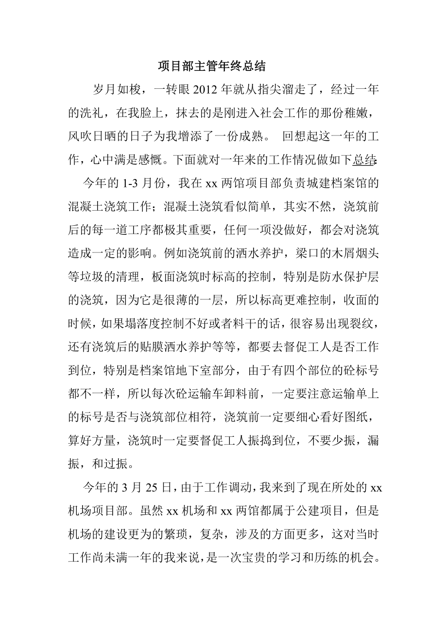 项目部主管终总结.doc_第1页