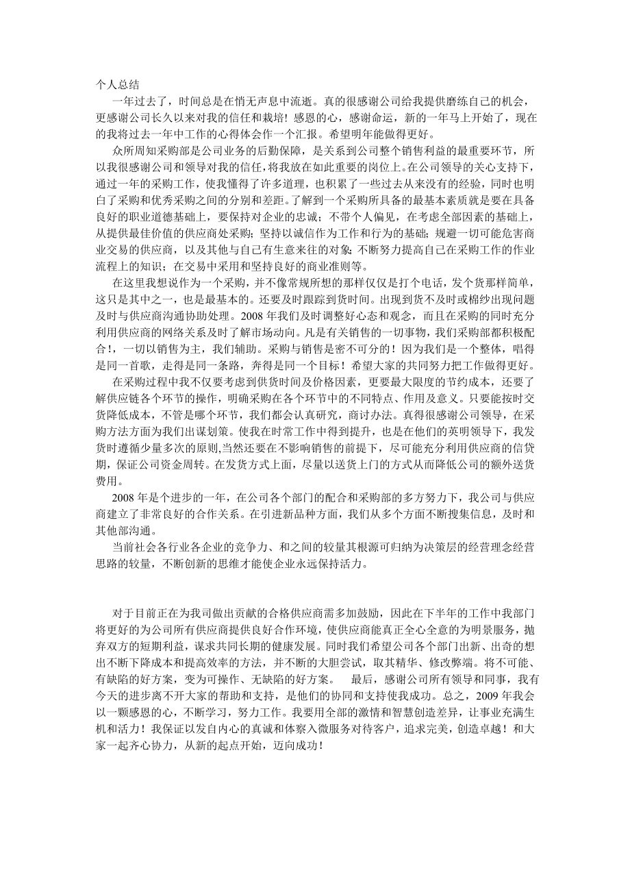 个人总结——一个采购的终总结.doc_第1页