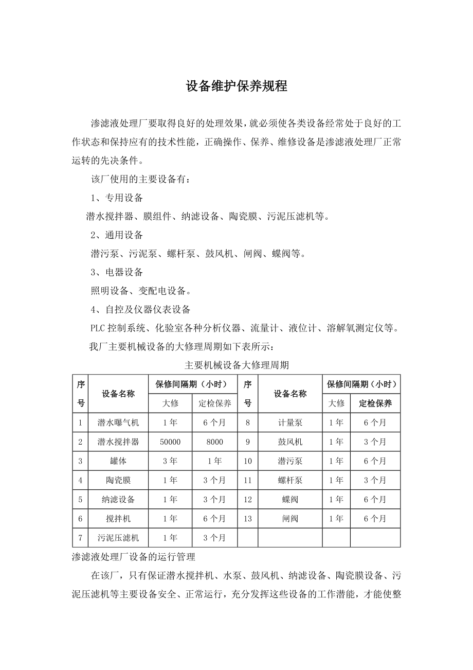 设备维护与保养分解.doc_第1页