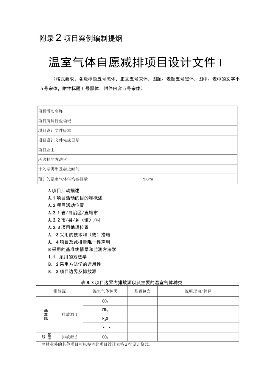 温室气体自愿减排项目方法学编制提纲、项目案例编制提纲、申请表.docx_第3页