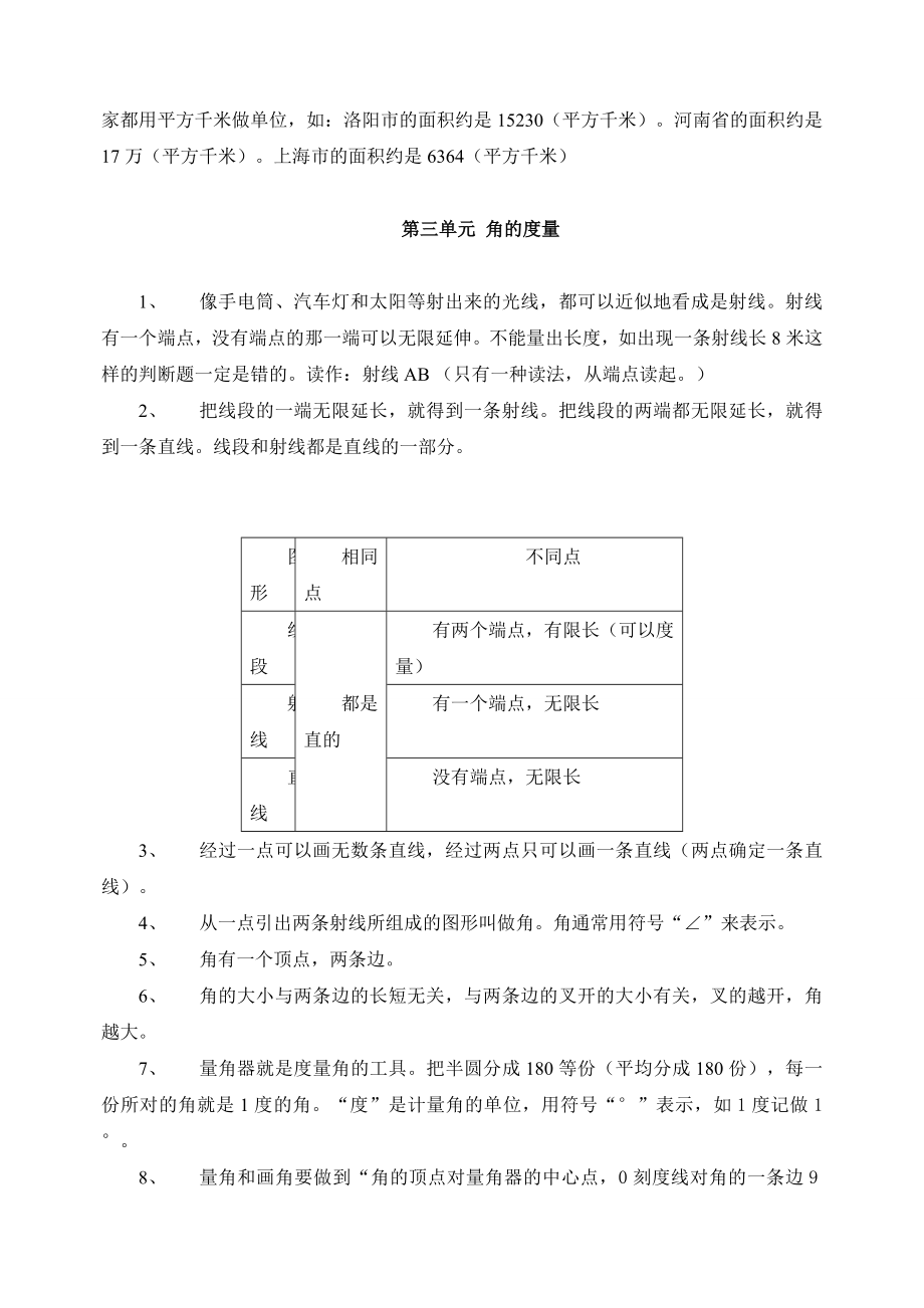 部编人教版四年级数学上册知识点汇总.doc_第3页