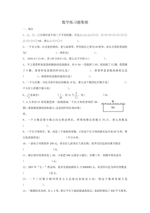 西安市五大名校小升初数学精学精练.doc