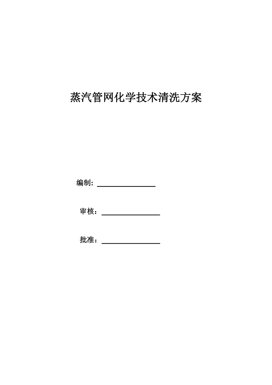 蒸汽管线化学清洗技术方案.doc_第1页