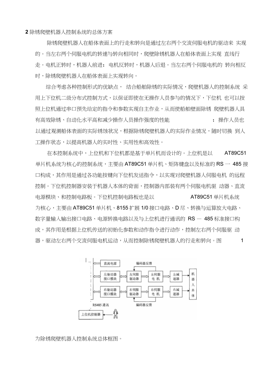 除锈爬壁机器人控制系统的设计.docx_第2页