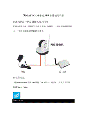 SDEASYCAM 手机APP软件 使用手册.docx