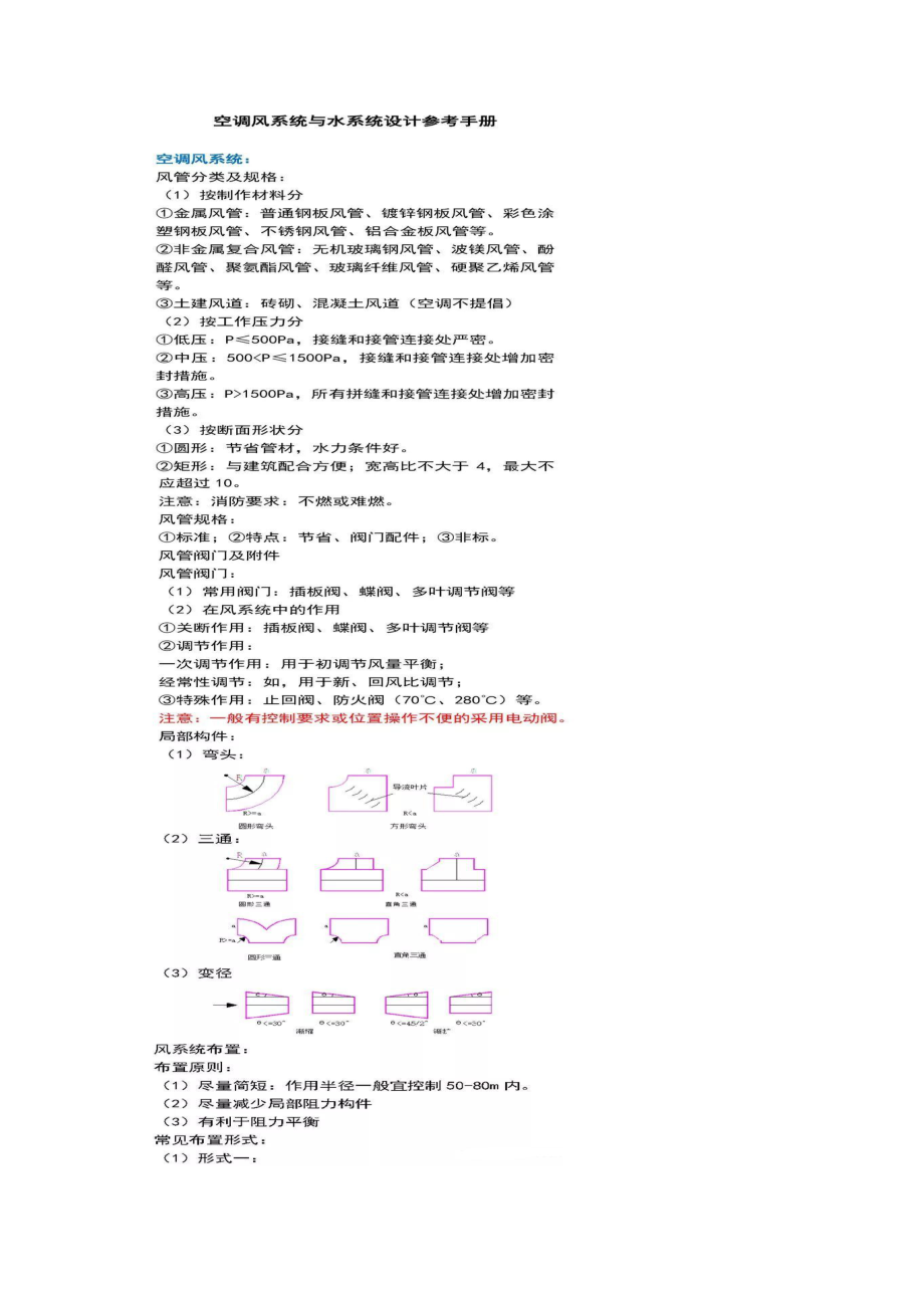 空调风系统与水系统设计参考手册.docx_第1页