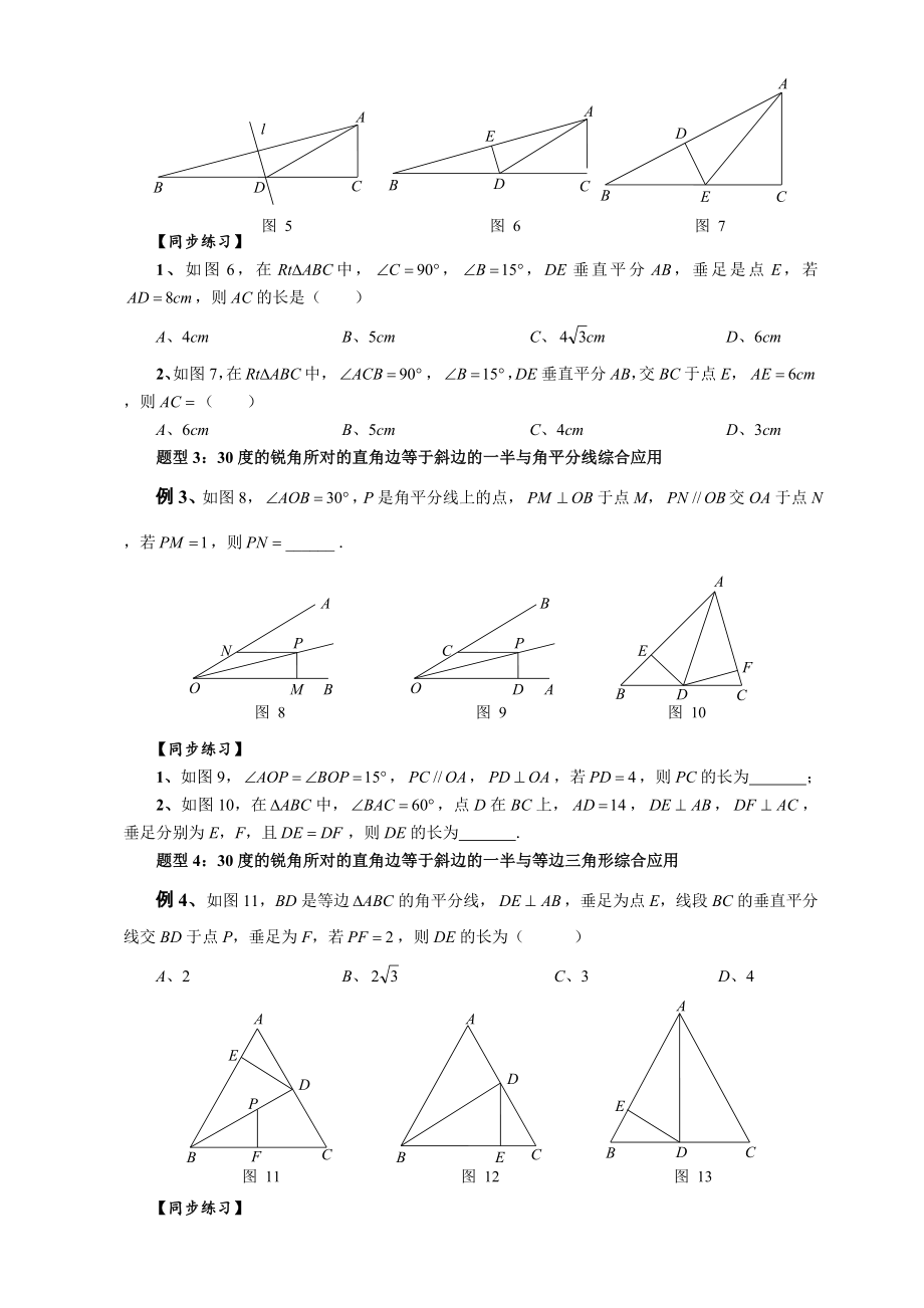 第24章《解直角三角形》培优专题1：直角三角形的性质.doc_第2页