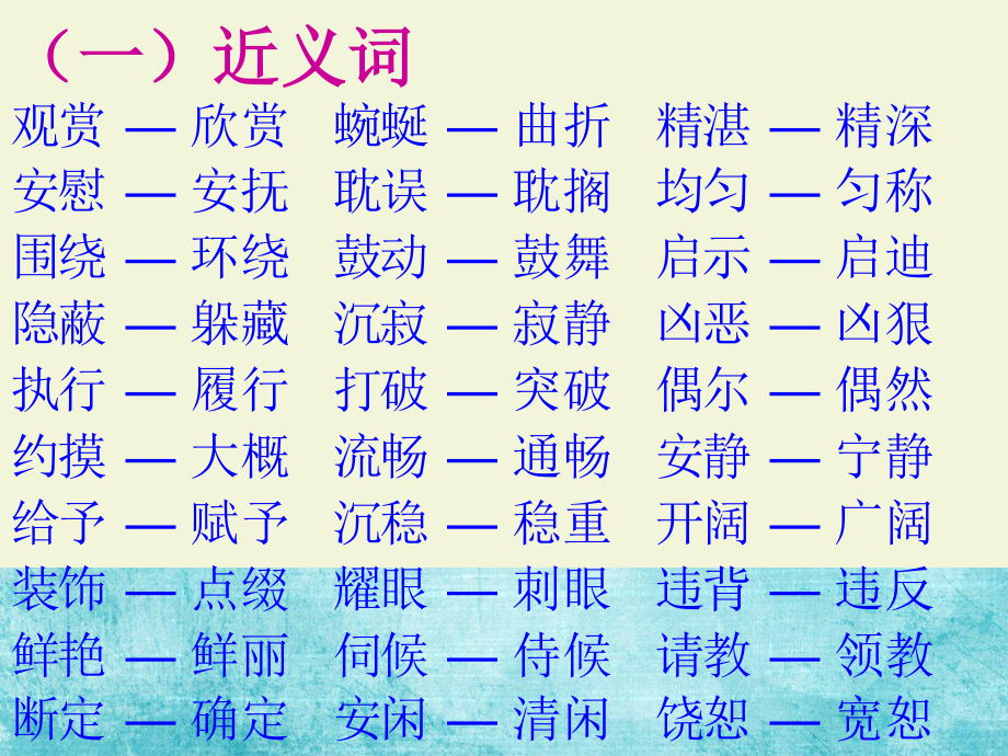 部编版四年级下册语文近反义词汇总(统编版).docx_第2页