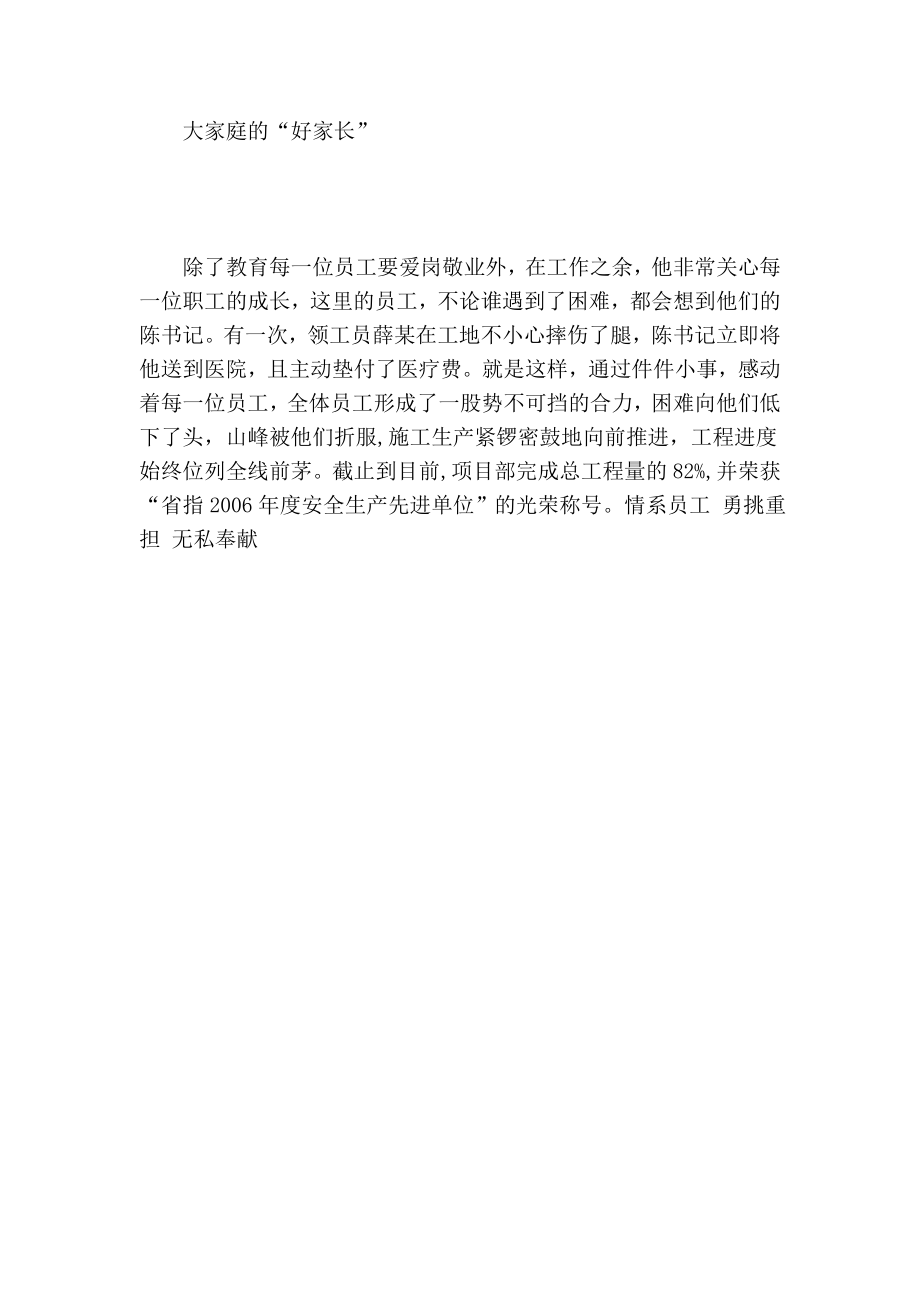 项目部优秀党务工作者先进事迹报告事迹材料.doc_第3页