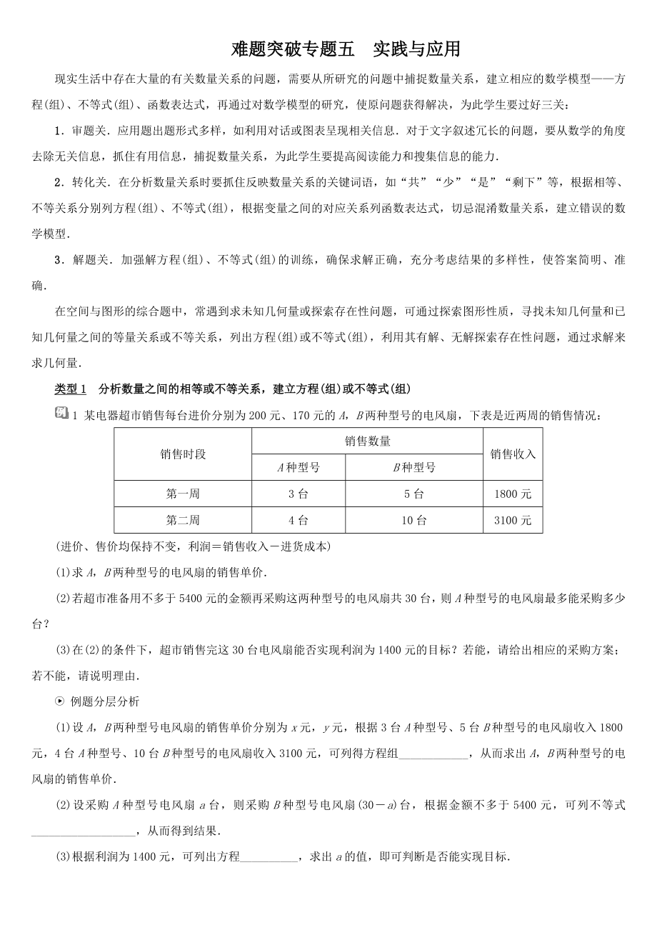 难题突破专题五-实践与应用.doc_第1页