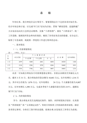 信用社第一季度工作总结.doc