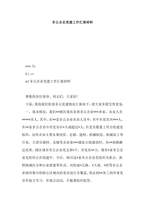 非公企业党建工作汇报材料.doc