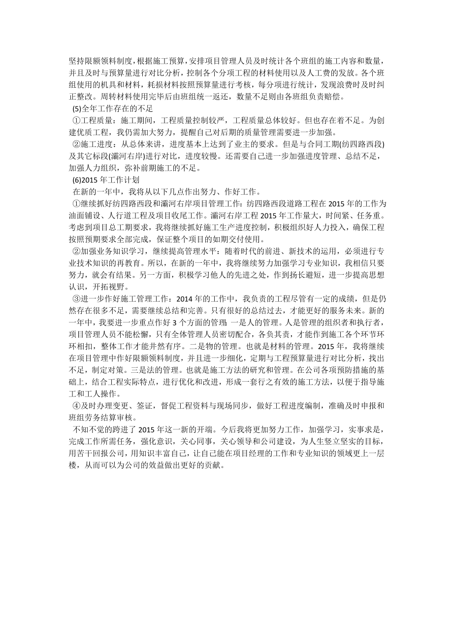 项目经理个人终工作总结报告及明计划最新.doc_第2页