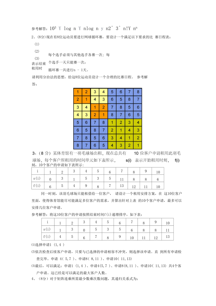 计算机算法设计与分析期终考试复习题.docx_第3页