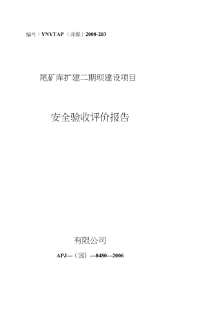 集团尾矿库安全验收评价报告.docx